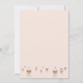 Parels en prosecco vrijgezellenfeest elegant roze kaart (Achterkant)