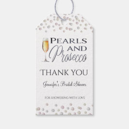 Parels en Prosecco Vrijgezellenfeest Favor Cadeaulabel
