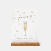 Parels en Prosecco Vrijgezellenfeest Favors Acryl Bord (Voorkant)