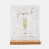 Parels en Prosecco Vrijgezellenfeest Favors Acryl Bord