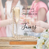 Parels en Prosecco Vrijgezellenfeest Favors Acryl Bord