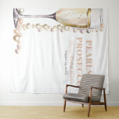 Parels en Prosecco Vrijgezellenfeest foto achtergr Wandkleed (In Situ (horizontaal))