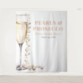 Parels en Prosecco Vrijgezellenfeest foto achtergr Wandkleed (Voorkant)