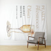 Parels en Prosecco Vrijgezellenfeest foto achtergr Wandkleed (In Situ (horizontaal))