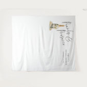 Parels en Prosecco Vrijgezellenfeest foto achtergr Wandkleed (Voorkant (horizontaal))