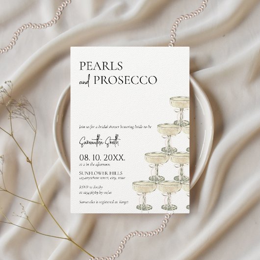 Parels en Prosecco Vrijgezellenfeest Foto Kaart