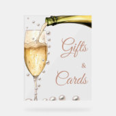 Parels en Prosecco Vrijgezellenfeest geschenken &  Acryl Bord (Voorkant)