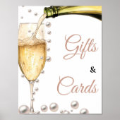 Parels en Prosecco Vrijgezellenfeest geschenken &  Poster (Voorkant)