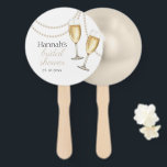 Parels en prosecco vrijgezellenfeest gunst handwaaier<br><div class="desc">Vier in stijl met ons Pearls en Prosecco Vrijgezellenfeest Collectie, met elegante uitnodigingen, leuke spelletjes, chique borden en unieke geschenken. Ontworpen voor bruiden die van tijdloze elegantie houden, combineert dit collectie sprankelende prosecco en klassieke parels om een verfijnde en onvergetelijke sfeer te creëer. Of u nu op zoek bent naar...</div>