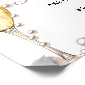 Parels en Prosecco Vrijgezellenfeest Hoeveel Parel Poster (Hoek)