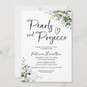 Parels en Prosecco Vrijgezellenfeest Kaart (Voorkant)