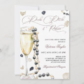 Parels en Prosecco Vrijgezellenfeest Kaart (Voorkant)