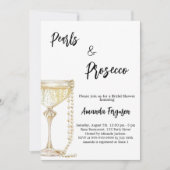 Parels en Prosecco Vrijgezellenfeest Kaart (Voorkant)