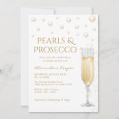 Parels en Prosecco Vrijgezellenfeest Kaart (Voorkant)