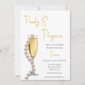 Parels en Prosecco Vrijgezellenfeest Kaart (Voorkant)