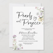 Parels en Prosecco Vrijgezellenfeest Kaart (Voorkant)