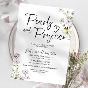 Parels en Prosecco Vrijgezellenfeest Kaart