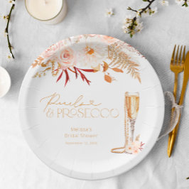 Parels en Prosecco Vrijgezellenfeest Papier Borden Papieren Bordje