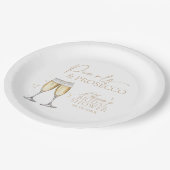 Parels en Prosecco Vrijgezellenfeest Papier Borden Papieren Bordje (Gekanteld)