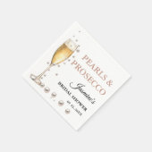 Parels en Prosecco Vrijgezellenfeest Party Servet (Hoek)