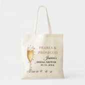 Parels en Prosecco Vrijgezellenfeest Party Tote Bag (Voorkant)