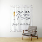 Parels en Prosecco Vrijgezellenfeest Party Wandkleed (In situ)