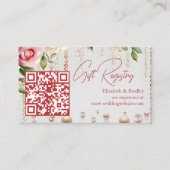 Parels en prosecco vrijgezellenfeest qr cadeau reg informatiekaartje (Voorkant)