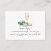 Parels en Prosecco Vrijgezellenfeest Recept Aanvra Informatiekaartje (Voorkant)