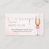 Parels en Prosecco Vrijgezellenfeest Recept Aanvra Informatiekaartje (Voorkant)