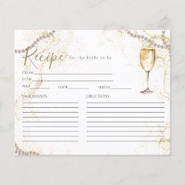 Parels en Prosecco Vrijgezellenfeest Recept Kaart