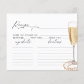 Parels en Prosecco Vrijgezellenfeest Receptenkaart (Voorkant)