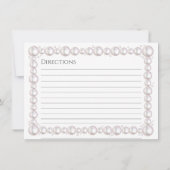 Parels en prosecco vrijgezellenfeest receptkaart notitiekaartje (Achterkant)