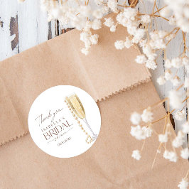 Parels en Prosecco Vrijgezellenfeest Ronde Sticker