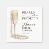 Parels en Prosecco Vrijgezellenfeest Servet (Voorkant)