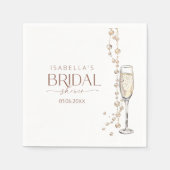 Parels en Prosecco Vrijgezellenfeest Servet (Voorkant)