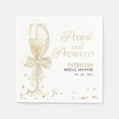 Parels en Prosecco Vrijgezellenfeest Servet (Voorkant)