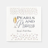 Parels en Prosecco Vrijgezellenfeest Servet (Voorkant)