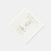 Parels en Prosecco Vrijgezellenfeest servetten (Hoek)