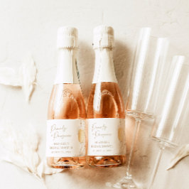 Parels en Prosecco Vrijgezellenfeest Sparkling Wijnetiket