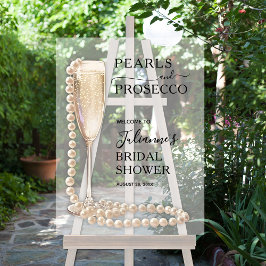 Parels en Prosecco Vrijgezellenfeest Welkom Acryl Bord