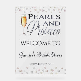Parels en Prosecco Vrijgezellenfeest Welkom Acryl Bord