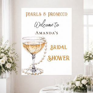 Parels en Prosecco Vrijgezellenfeest welkom Poster