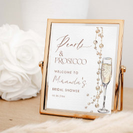 Parels en Prosecco Vrijgezellenfeest welkom Poster