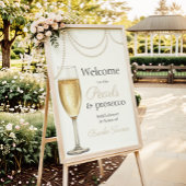 Parels en Prosecco Vrijgezellenfeest Welkom Poster