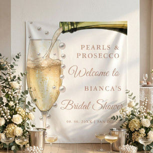 Parels en Prosecco vrijgezellenfeest Welkom Wandkleed