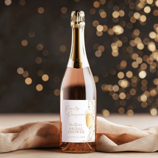 Parels en Prosecco Vrijgezellenfeest Wijn Etiket