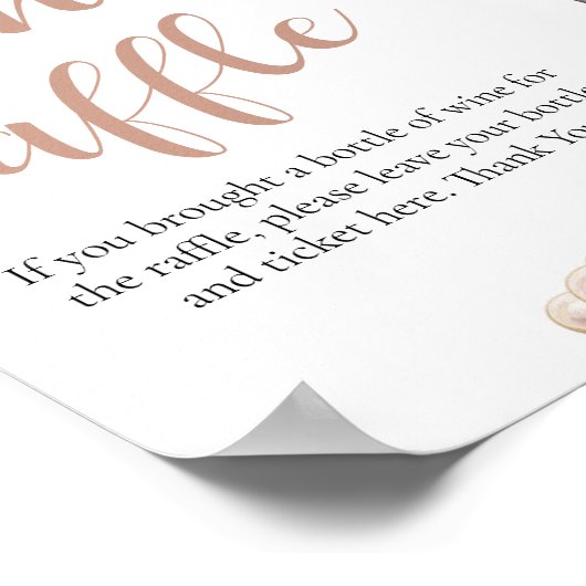 Parels en Prosecco Vrijgezellenfeest Wijn Raffle G Poster (Hoek)