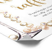 Parels en Prosecco Vrijgezellenfeest Wijn Raffle G Poster (Hoek)