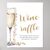 Parels en Prosecco Vrijgezellenfeest Wijn Raffle G Poster (Voorkant)