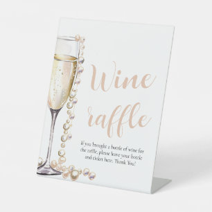 Parels en Prosecco Vrijgezellenfeest Wijn Raffle G Reclamebord Met Voetstuk